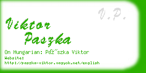 viktor paszka business card